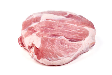 Pork ham meat, isolated on white background