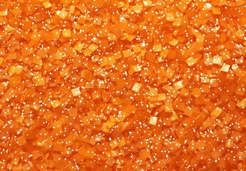 Orange Glitter Texture Background, Top View