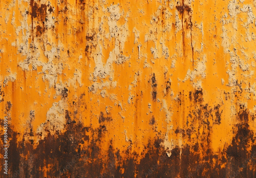 Wall mural Rusty Orange Metal Texture Background