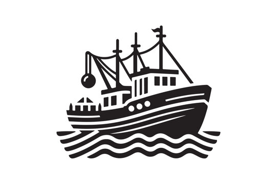 recommend clip art: Trawler Silhouette SVG & Vector Illustration – Ideal for Maritime Themes