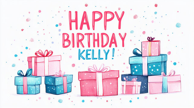 Happy Birthday Kelly! Birthday Illustration