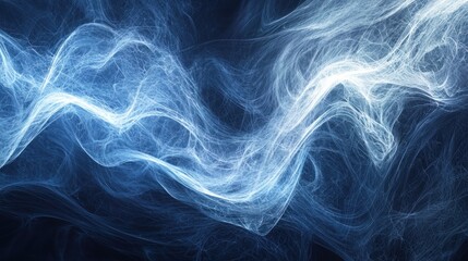 Conceptual image illustrating an amorphous concept, abstract waves of energy floating in a void, symbolizing uncertainty and boundless potential