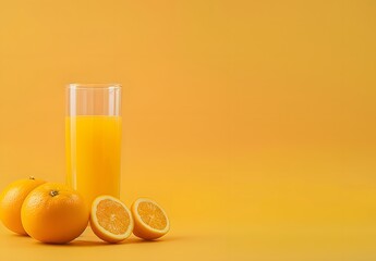 Fresh Orange Juice with Copy Space Banner