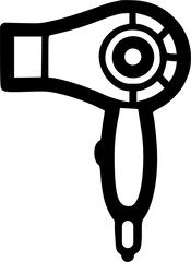 Hair dryer different style icon set. Line, glyph and filled outline sign, symbol, vector, art