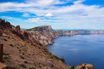 Summer at Crater Lake National Park in Oregon.