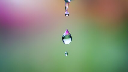 water drops on leaf
