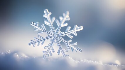 snowflake on blue background