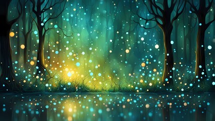 Forest background with lots spots