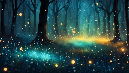 Forest background with lots spots