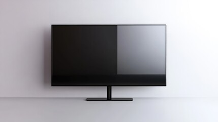 Fototapeta premium UHD smart TV monitor displayed against a clean white backdrop
