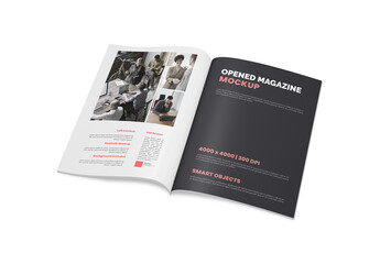 Opened Magazine Mockup