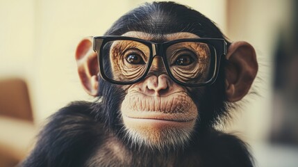 Business monkey aspiring for innovation