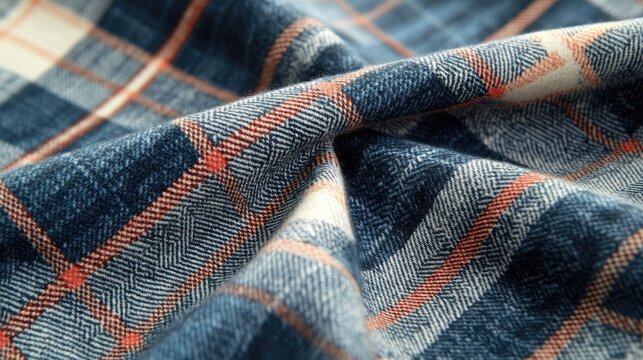 Modern plaid fabric featuring a tattersall pattern Minimal abstract geometric design with classic two tone tartan check background Floral grid line textile swatch suitable for apparel