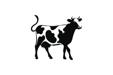 Silhouette cow livestock, farm logo Perfect for company logos, business and branding.