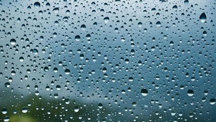 water drops on glass