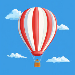 Obraz premium Illustration eines Heißluftballons, Generative AI
