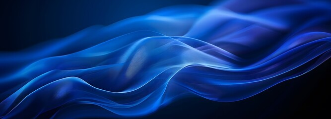 Obraz premium Abstract Blue Wavy Background with Blurred Lines