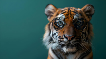 Cool Tiger Wearing Sunglasses - Realistic Animal Image