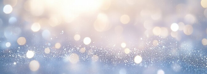 Obraz premium abstract backgrounf of glitter vintage lights . silver and white. de-focused. banner