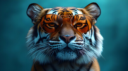 Tiger in Sunglasses Illustration