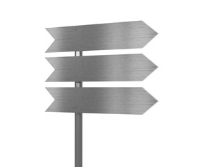Obraz premium Metallic Signboard with Transparent Background