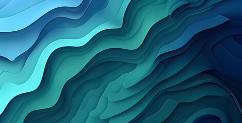 Fototapeta premium Abstract Blue Green Gradient Minimalist Background