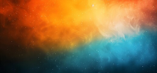 Naklejka premium Abstract Orange Blue Gradient Background with Stars