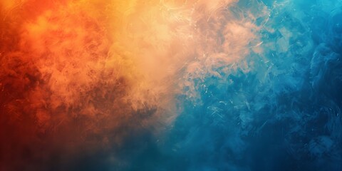 Obraz premium Abstract Orange Blue Gradient Blurred Background