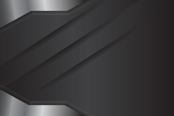 Abstract black and silver geometric background with diagonal lines.