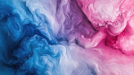 Fototapeta premium Serene abstract background created with blended acrylic paints in a fluid art style featuring trendy hues