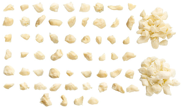 Fresh cheese curds collection - ready to use premium PNG cutout isolated image