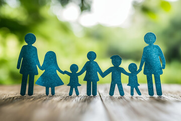 Paper Family Silhouette: Representing Togetherness and Unity