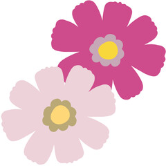 분홍색 코스모스 꽃 모양