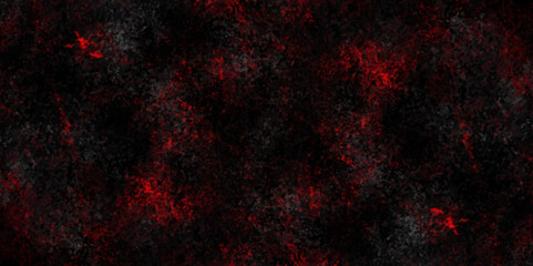 Trendy living red color texture of a concrete wall with cracks and scratches. limestone textured background. Decorative red panoramic background texture. Vintage texture of plaster or grungy marble.