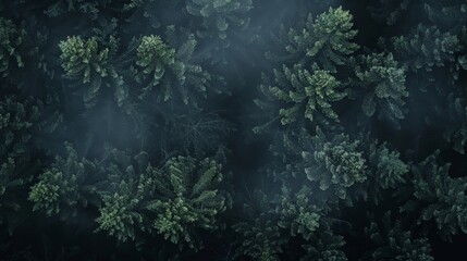 Forest landscape pattern background top view generated by ai