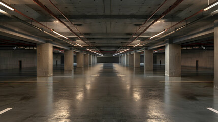 Naklejka premium underground parking garage