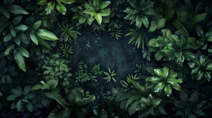 Forest landscape pattern background top view generated by ai