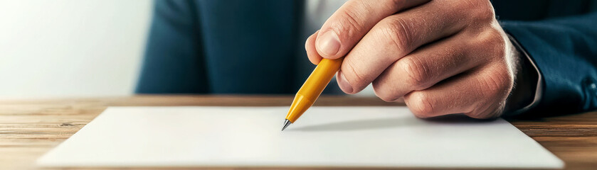 Entrepreneur reviewing a business plan with a focus on company milestones and goals