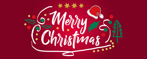 Merry Christmas Text banner