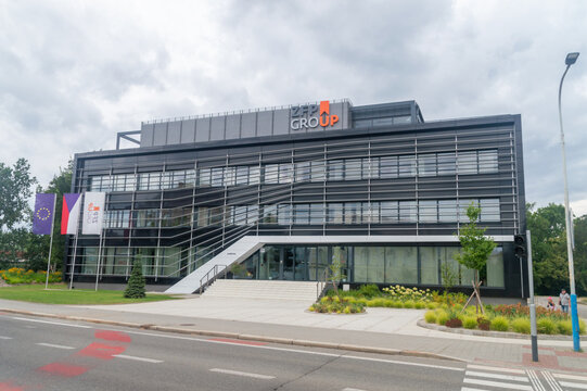 Breclav, Czechia - July 28, 2024: ZFP Group building.