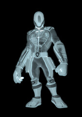 future astronaut cartoon is standing up