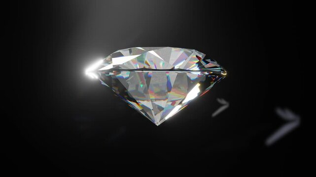 close-up of rotating diamond