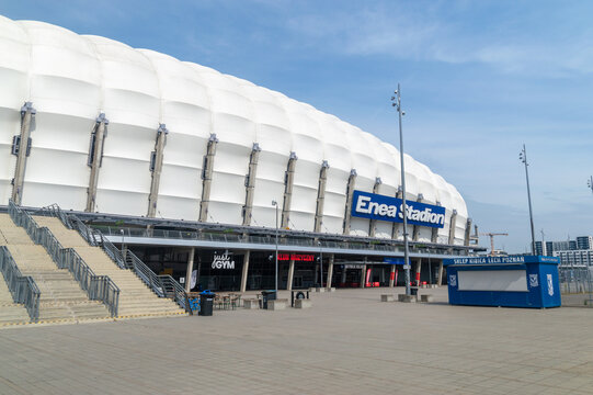 Poznan, Poland - July 18, 2024: Municipal Stadium in Poznan (Stadion Miejski w Poznaniu).