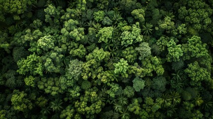 Naklejka premium Forest landscape pattern background top view generated by ai