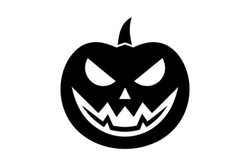 Halloween face icon vector. Scary face illustration sign. Funny Face symbol. Pumpkin face logo.