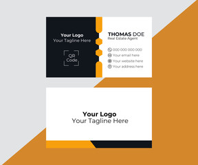 Creative Modern abstract corporate Clean Business Card Elegant shapes lines shiny  Vector illustration business card Template
  