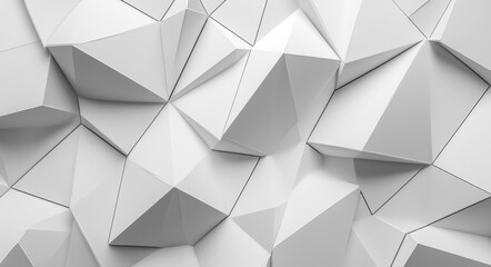 Obraz premium Futuristic Geometric Triangular Mosaic Design in 3D Grey Abstract Background