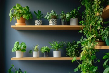 Scandinavian Plant Decor. Modern Interior Design with Minimalist Workspace for Creative Business