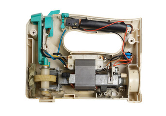 the inner mechanism of a kitchen mixer