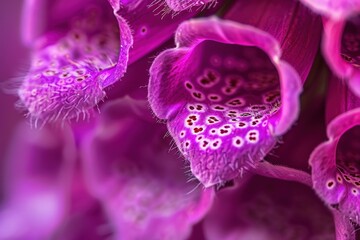 Close up of stunning magenta foxglove